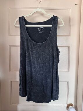 torrid Washed Charcoal Scoop Neck Tank